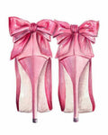 Pink Bow High Heels