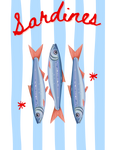 Sardines Blue Red