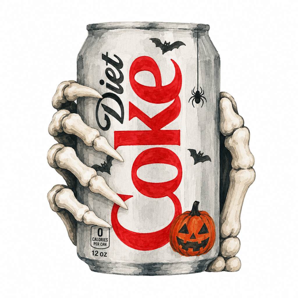 Halloween Diet Coke Skeleton