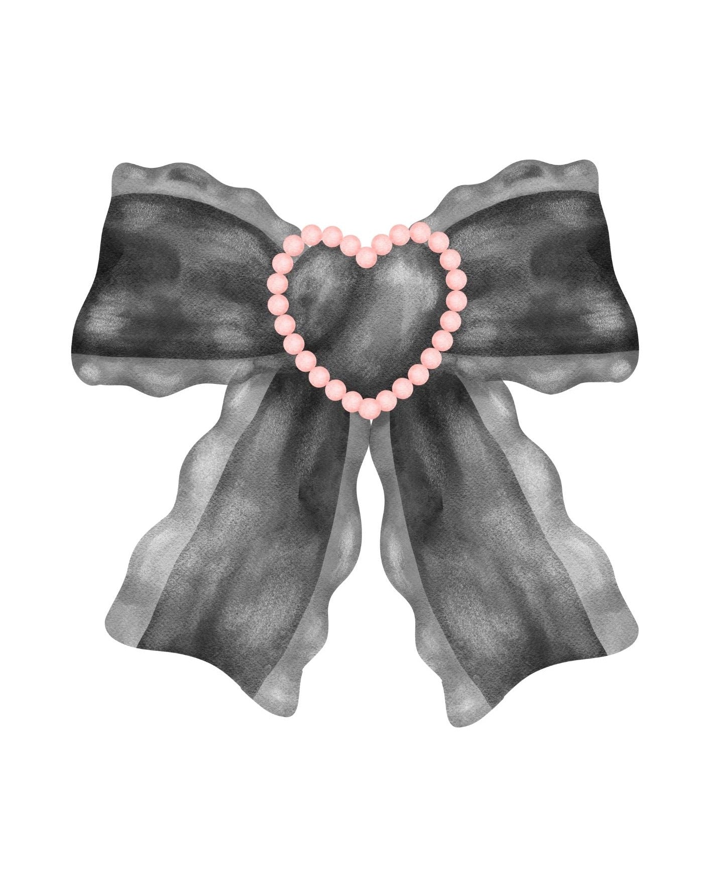 Black and Pink Bow