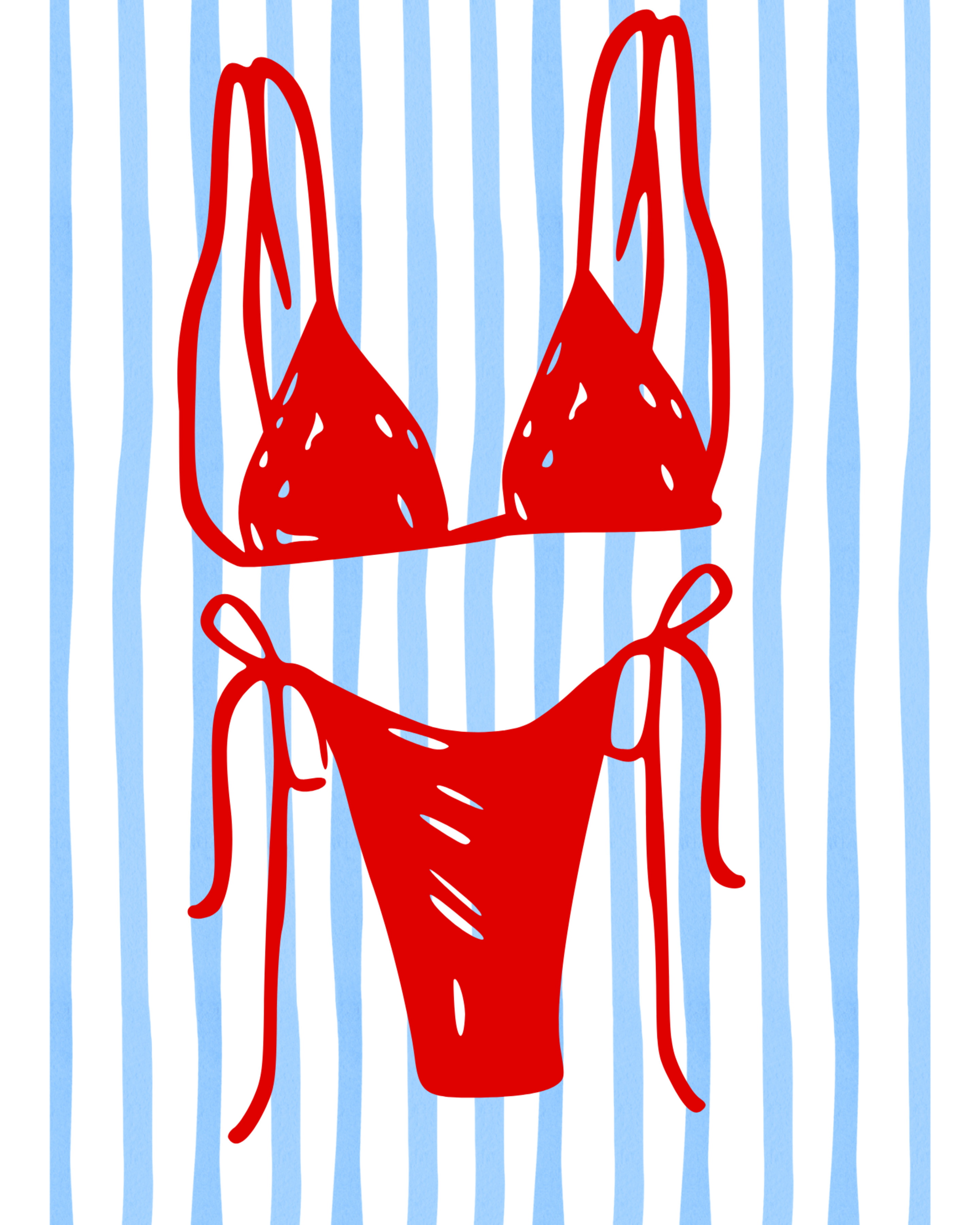 Bikini Red Blue