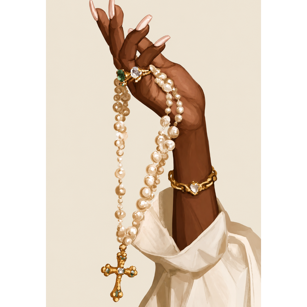 Pearl Cross Necklace