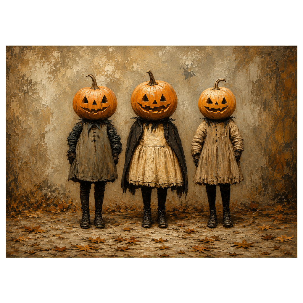 Halloween Pumpkin Head Girls
