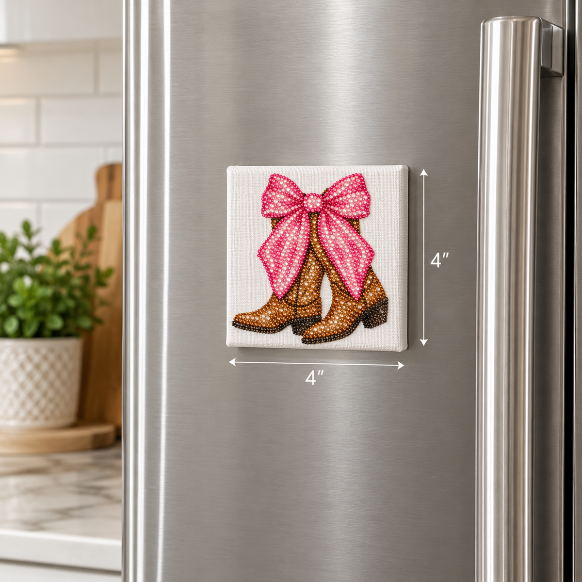 Cowgirl Boots Bow Magnet Kit