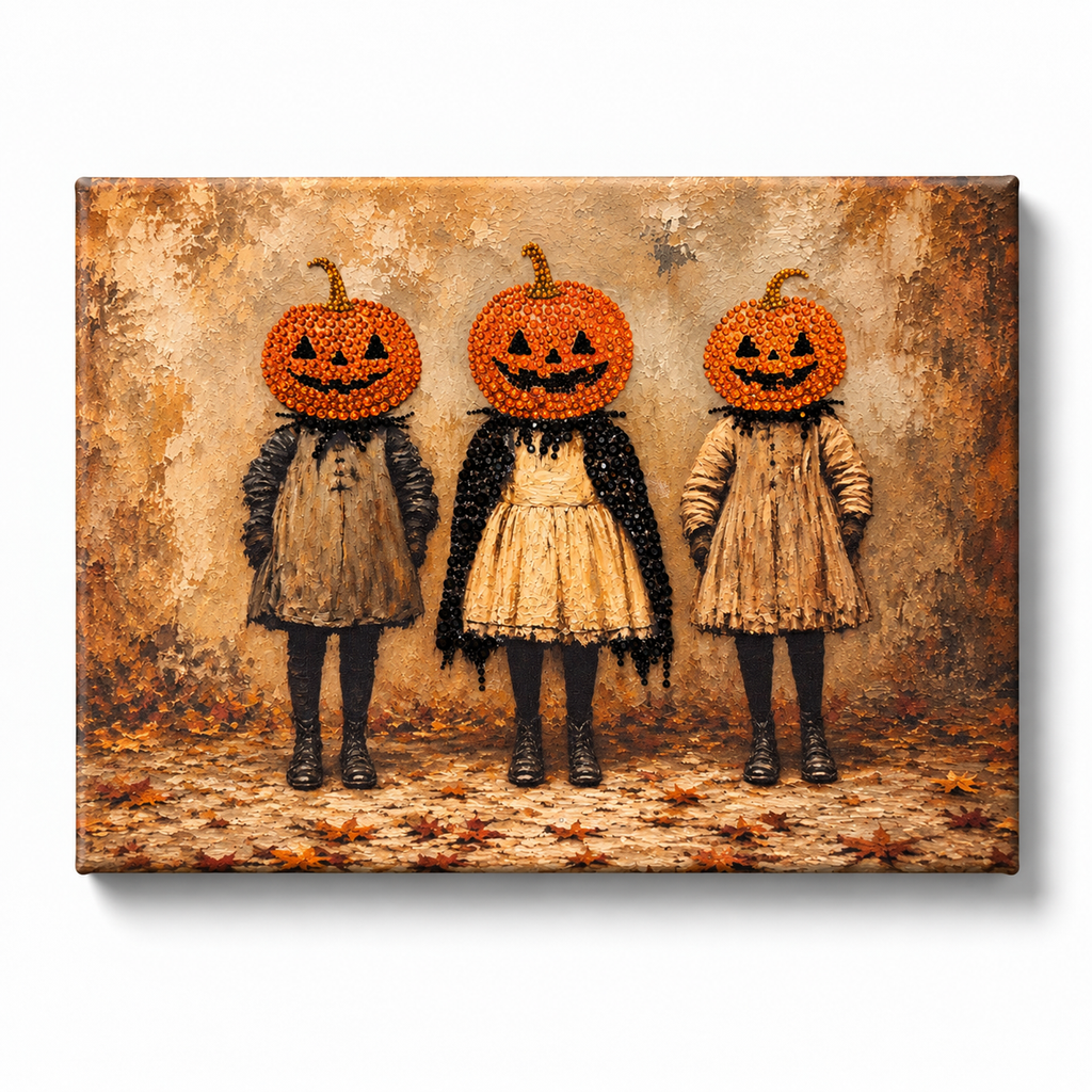 Halloween Pumpkin Head Girls