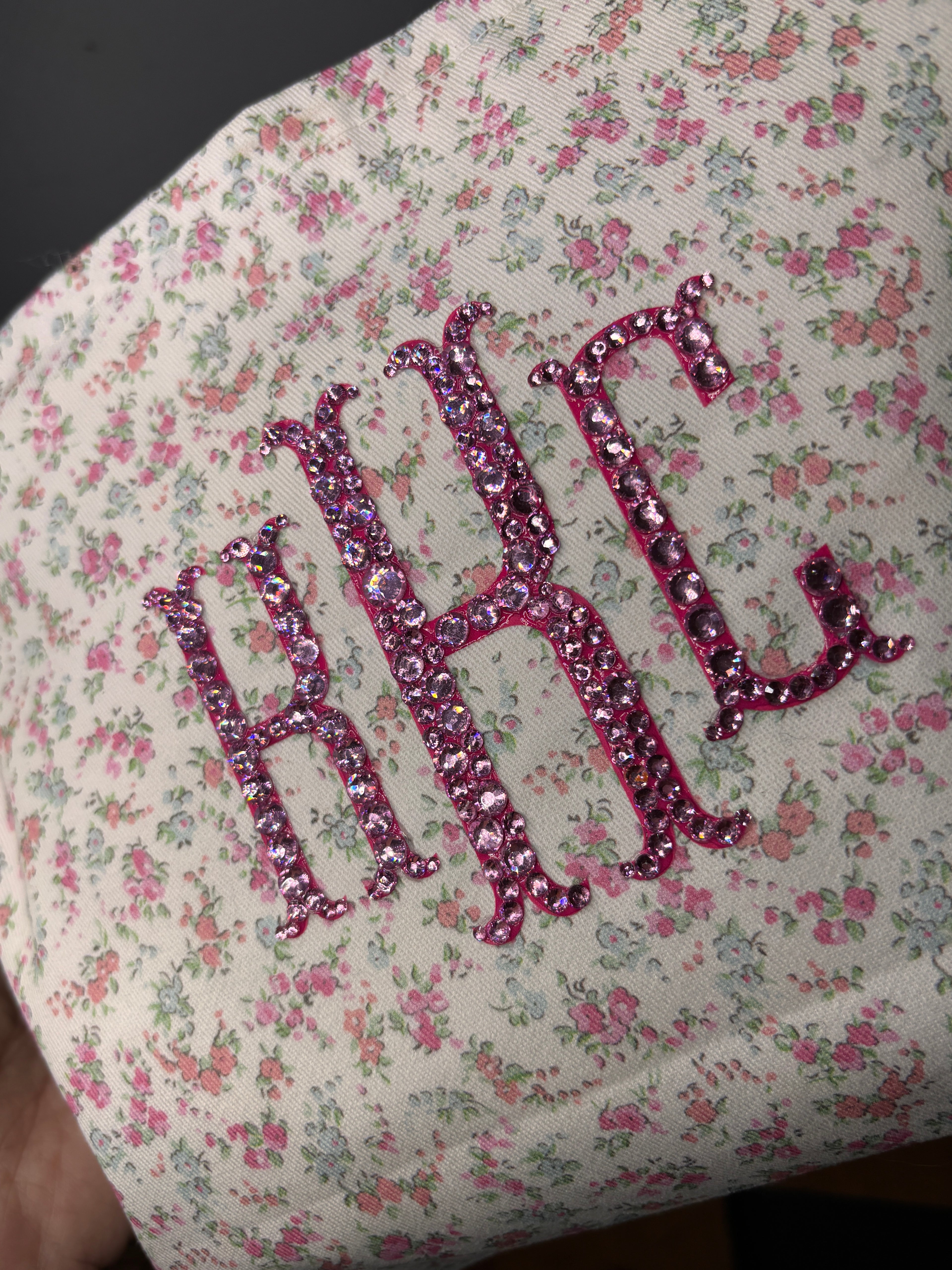 Floral Monogram Makeup Bag