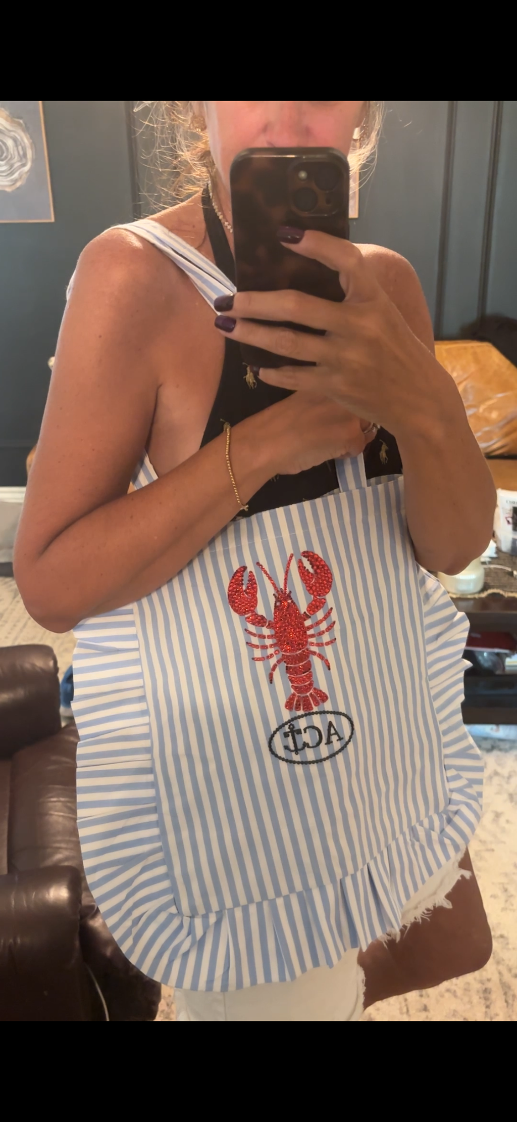 Nantucket Lobster Coastal ACK Tote Bag
