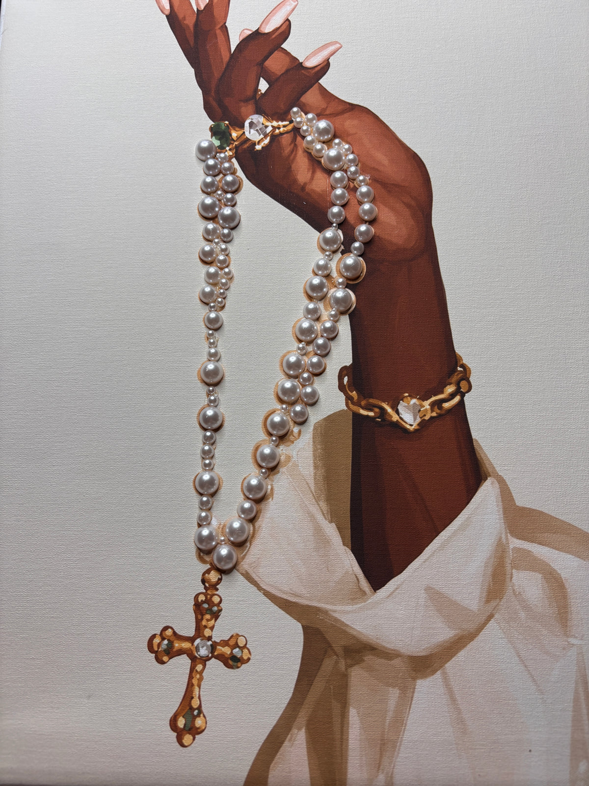 Pearl Cross Necklace