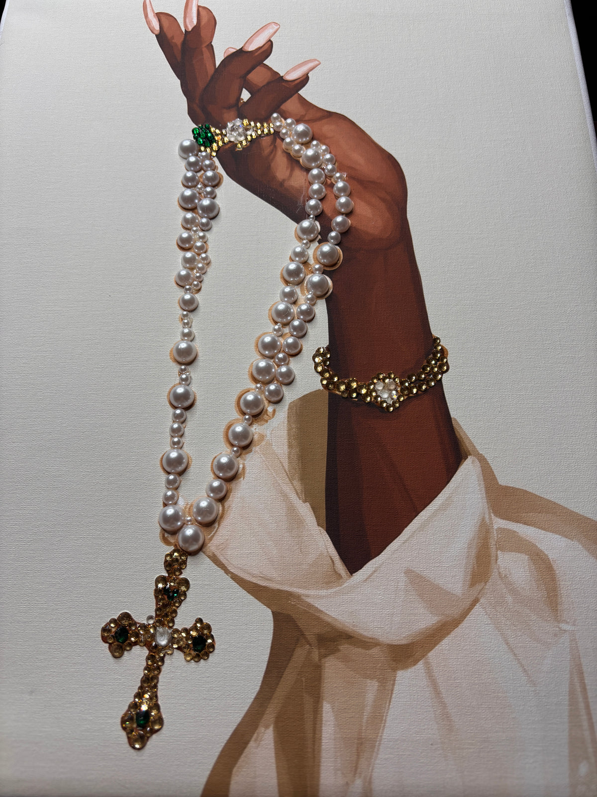 Pearl Cross Necklace