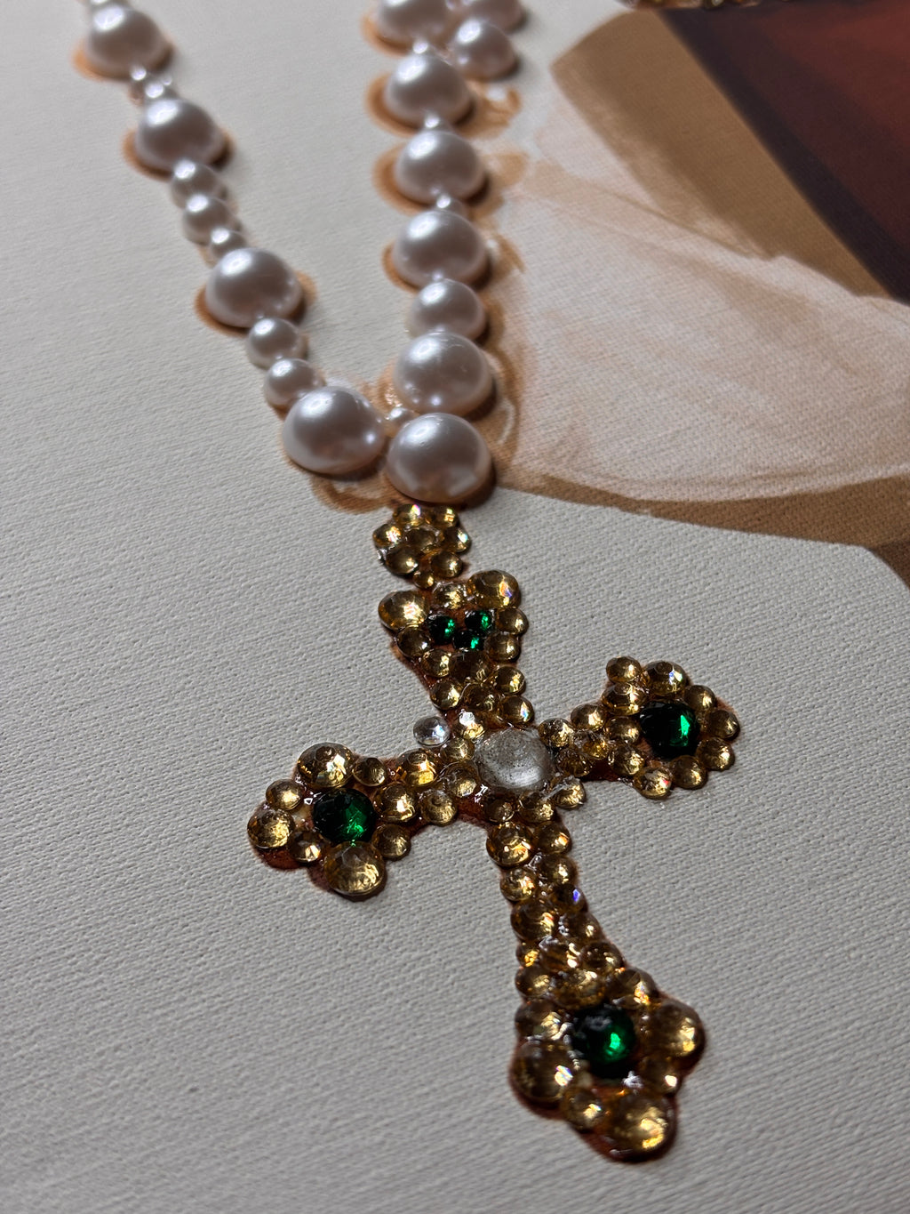 Pearl Cross Necklace