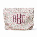 Floral Monogram Makeup Bag