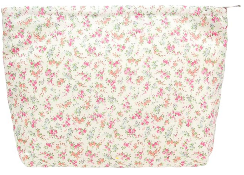 Floral Monogram Makeup Bag