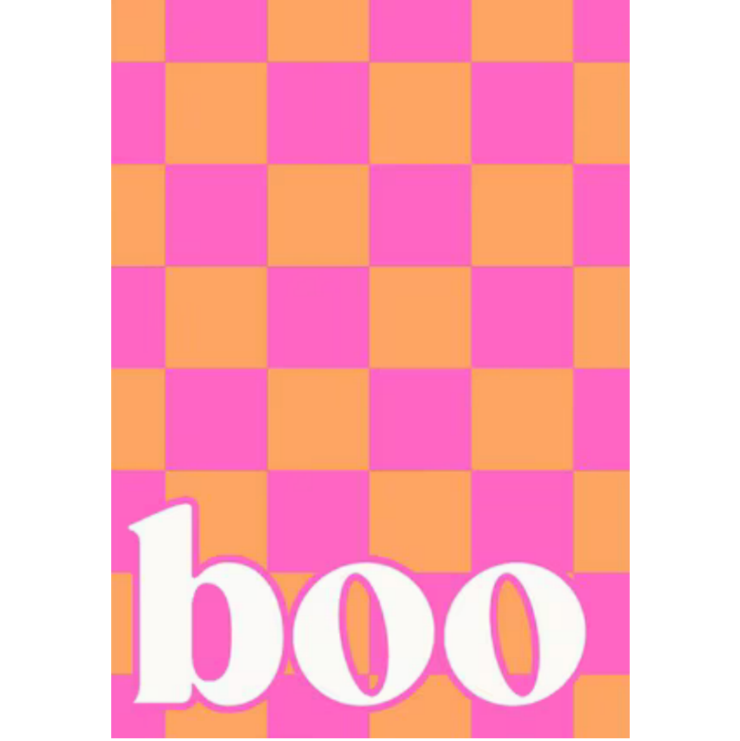 Halloween Checkerboard Boo