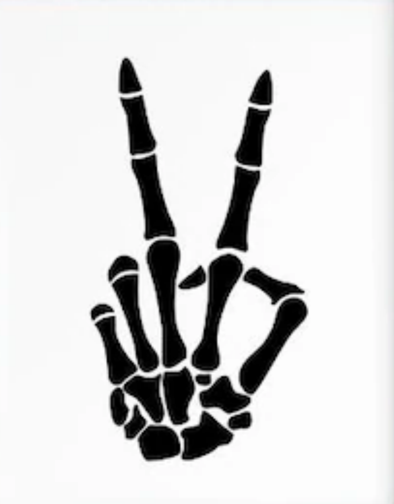 Halloween Peace Skeleton