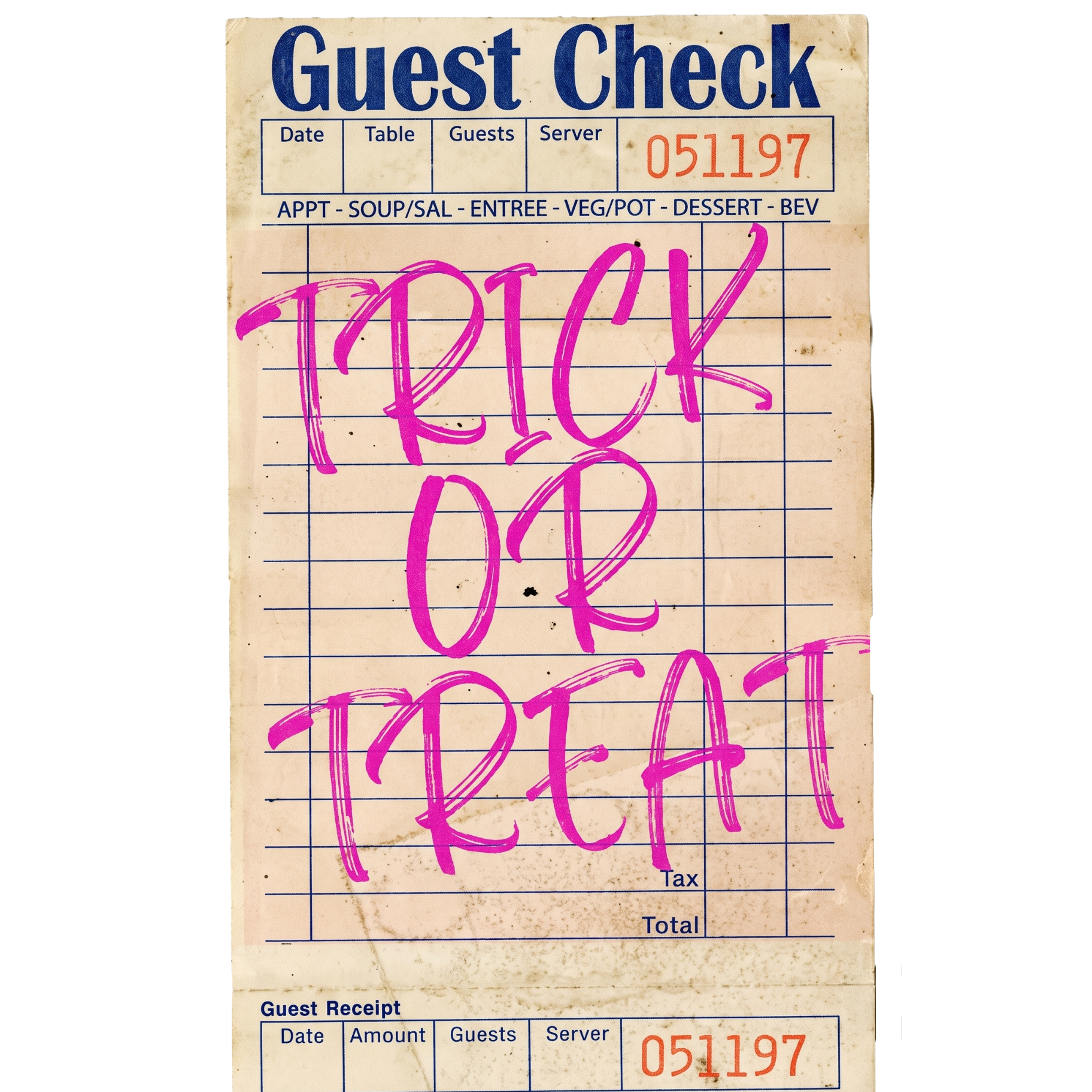 Halloween Guest Check